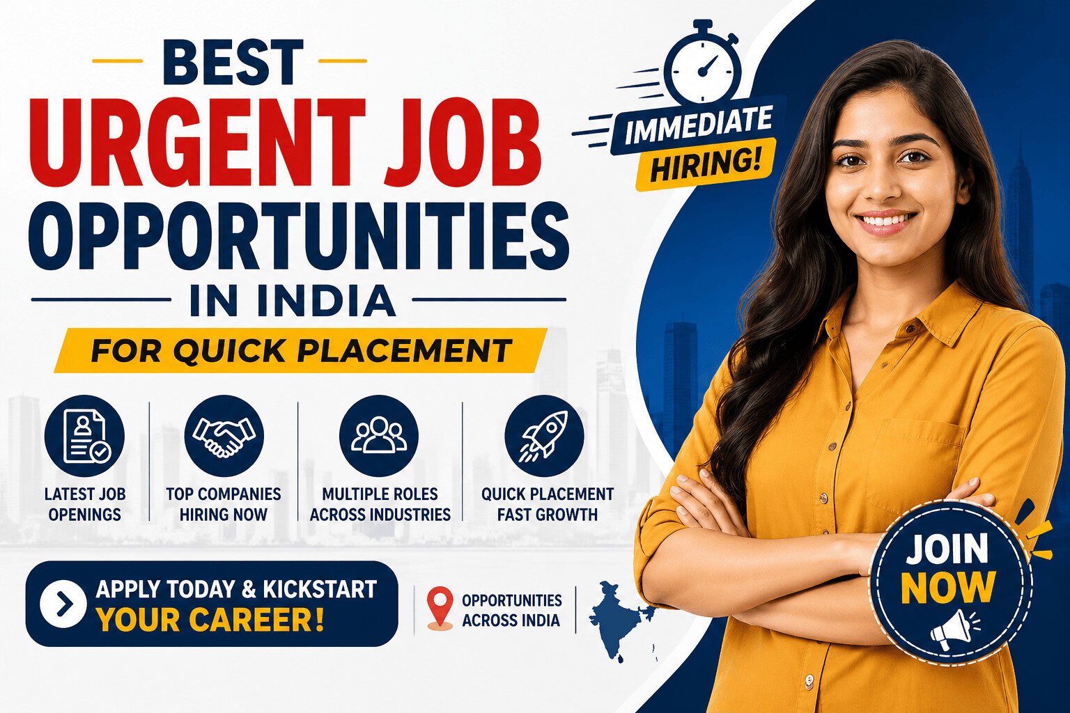 Best Urgent Job Opportunities in India for Quick Placement